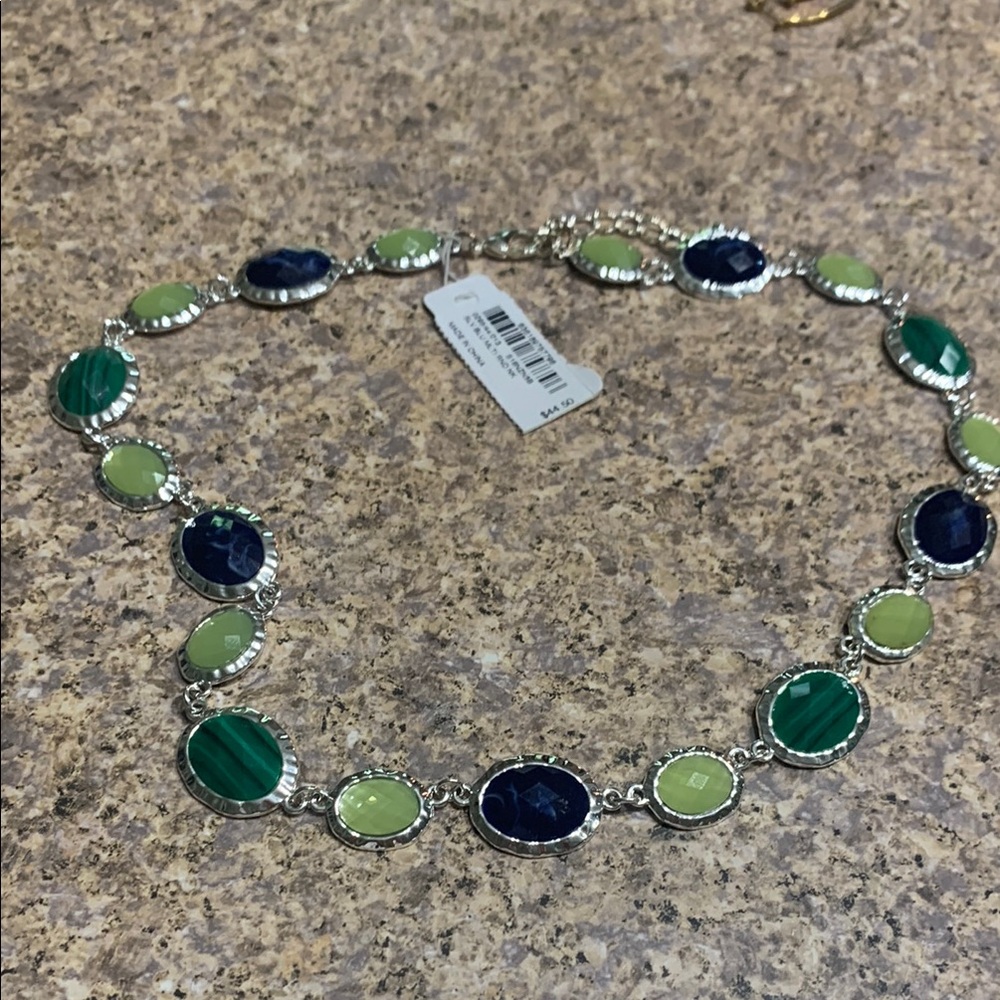 Charter Club Green and Silver Necklace with Classic Elegance